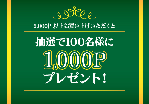 お買い物いただいたお客様に1000ポイントプレゼント！