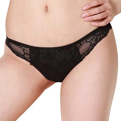 nemoP ローターポケット付きTバック(総レース) ブラック