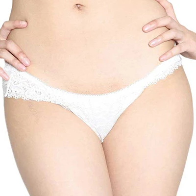 nemoP ローターポケット付きショーツ(フロントレースフリル) ホワイト