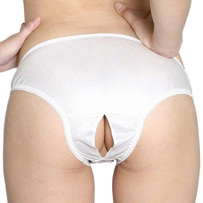 nemoP フロントポケット付きオープンクロッチショーツ ホワイト