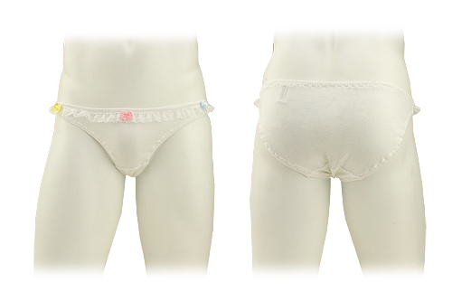 男の娘用ショーツ フロント3色リボン付ショーツ_5