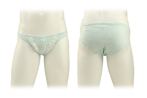 男の娘用ショーツ　フロントレースセンターリボンショーツ_5