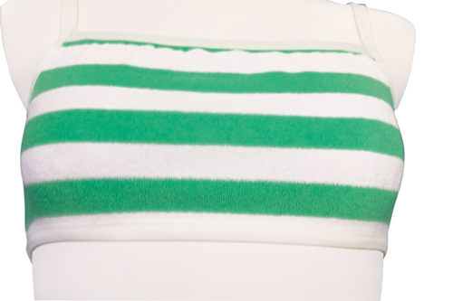 やわらか縞パン&縞ブラ おとこの娘用 ミント