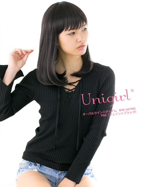 【Unigirl（ユニガール）】  オーバルラインミディアム フェイントブラック