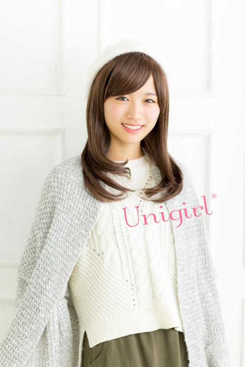 【Unigirl（ユニガール）】  スピンカールミディアムレイヤー ナチュラルブラウン