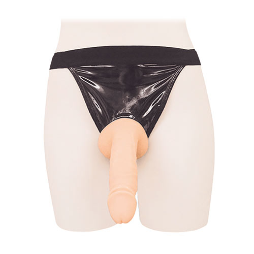 光沢エナメルジョグストラップリングショーツ_0