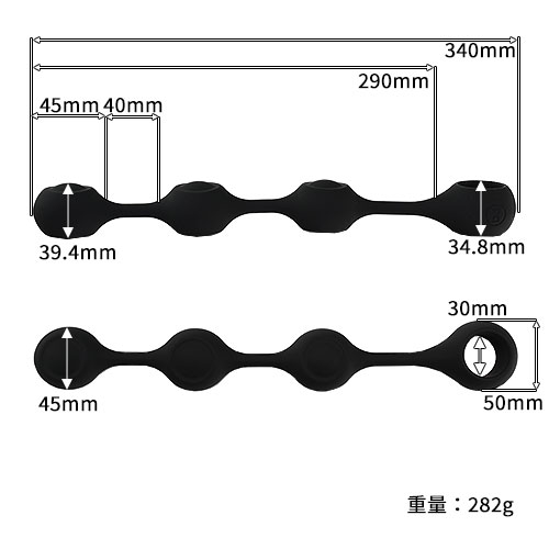 アナルエッセンシャルズ・ウェイテッド・シリコンアナルボールズ_0