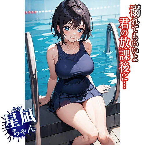 放課後のスクール水着美少女 星凪ちゃん