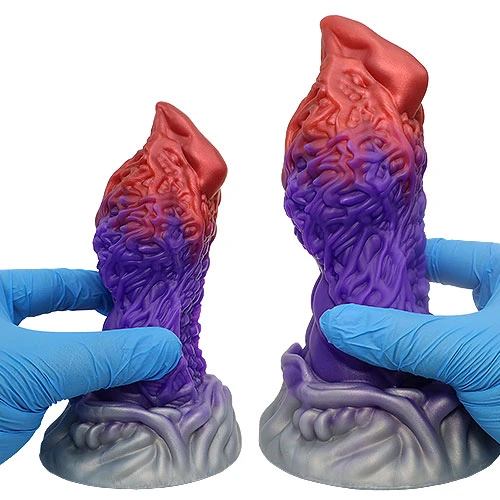 【黒蝕竜】 MAGARA ディルド アナルプラグ【竜鱗赤紫】・Mサイズ