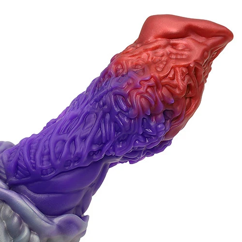 【黒蝕竜】 MAGARA ディルド アナルプラグ【竜鱗赤紫】・Mサイズ