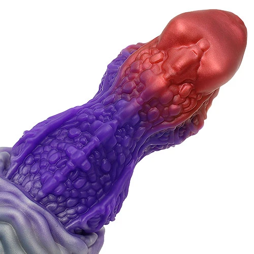 【黒蝕竜】 MAGARA ディルド アナルプラグ【竜鱗赤紫】・Mサイズ