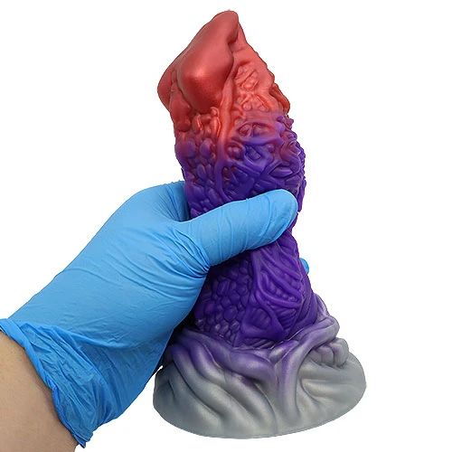 【黒蝕竜】 MAGARA ディルド アナルプラグ【竜鱗赤紫】・Lサイズ