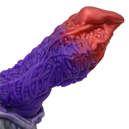 【黒蝕竜】 MAGARA ディルド アナルプラグ【竜鱗赤紫】・Lサイズ