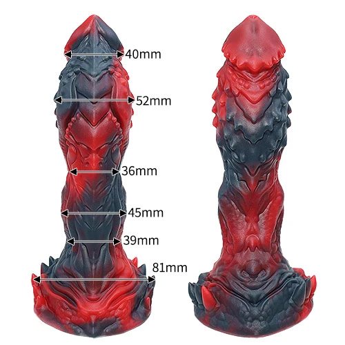 【虹欲白龍二世】 OPALEYE II ディルド アナルプラグ【火】・Mサイズ