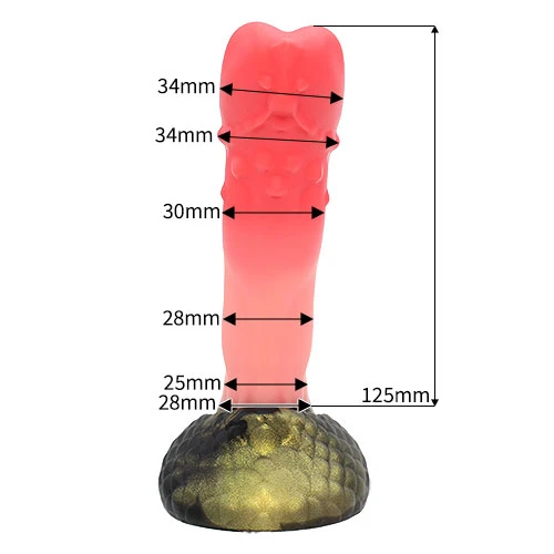 【双璧】 TWINS 双頭ディルド アナルプラグ【蛇苺赤】・XSサイズ