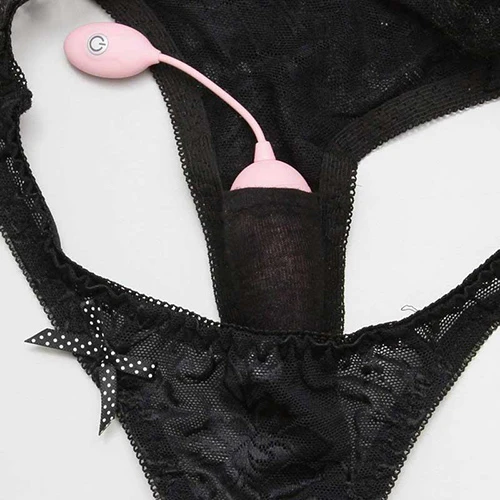 nemoP ローターポケット付きTバック(総レース) ブラック