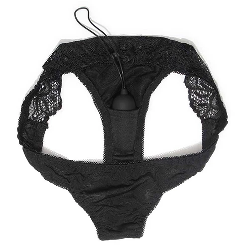 nemoP ローターポケット付きTバック(総レース) ブラック