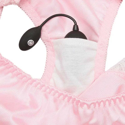 nemoP ローターポケット付きショーツ(フロントレースフリル) ピンク