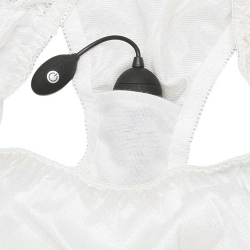 nemoP ローターポケット付きショーツ(フロントレースフリル) ホワイト