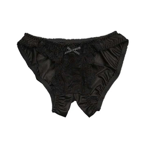 nemoP フロントポケット付きオープンクロッチショーツ ブラック