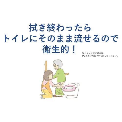 ハビナース　トイレに流せるおしりふき　大判厚手　４０枚入