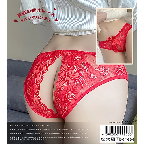 真紅の透けレース　Ｏバックパンティ（KRP-026）