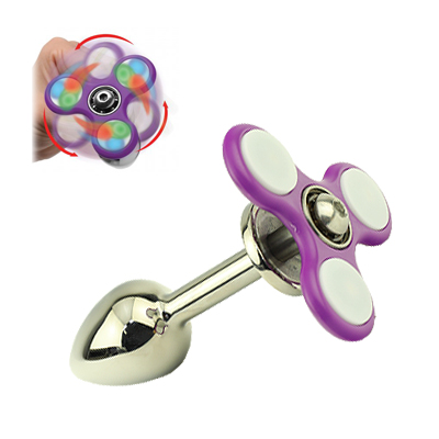 ハンドスピナー付きアナルプラグ