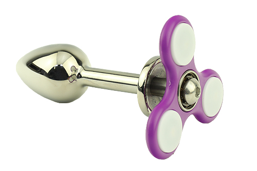 ハンドスピナー付きアナルプラグ