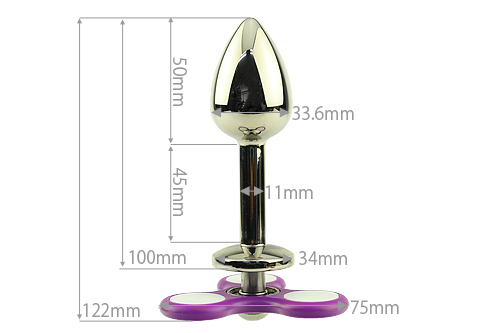 ハンドスピナー付きアナルプラグ